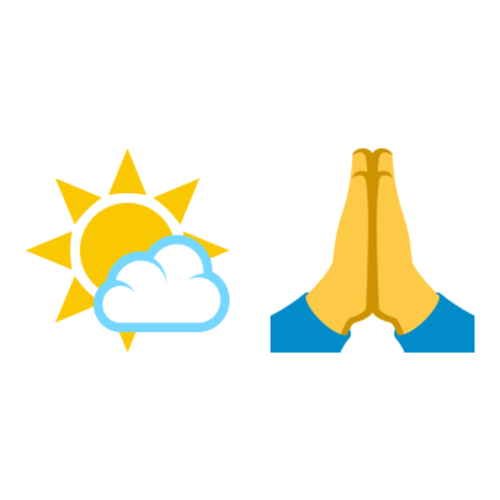 🌤🙏 Emoji Domain EmojiOne rendering